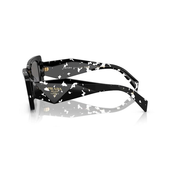 New PRADA Black Polarised Butterfly SPR 08Y 15S-5Z1 Sunglasses Women - Picture 3 of 6